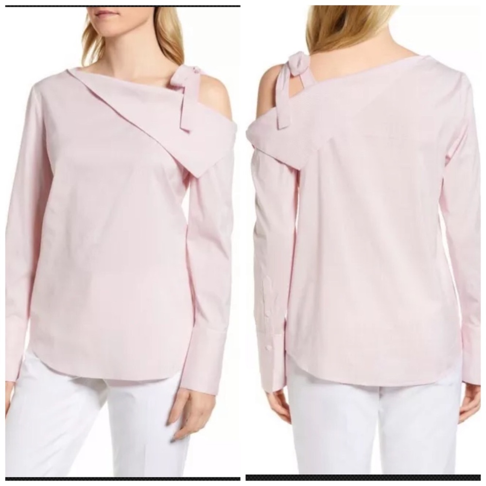 🆕 Nordstrom Signature One-Shoulder Shirt Med